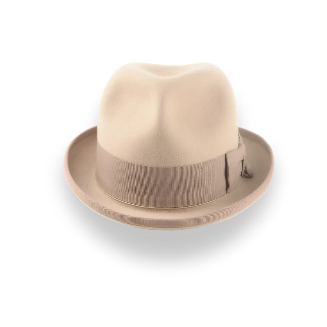 Light Camel Vintage Style Homburg Hat for Men | The Phaeton