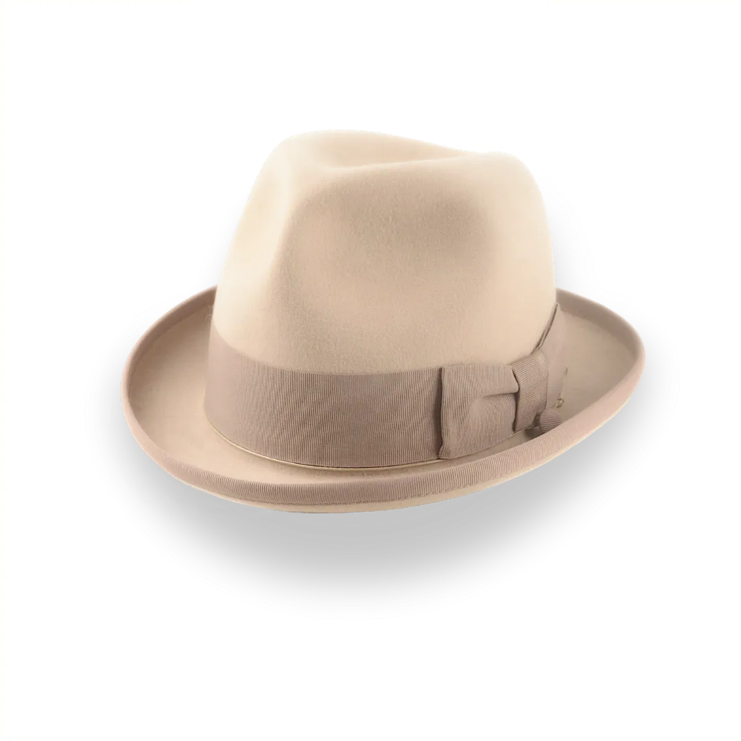 Light Camel Vintage Style Homburg Hat for Men | The Phaeton