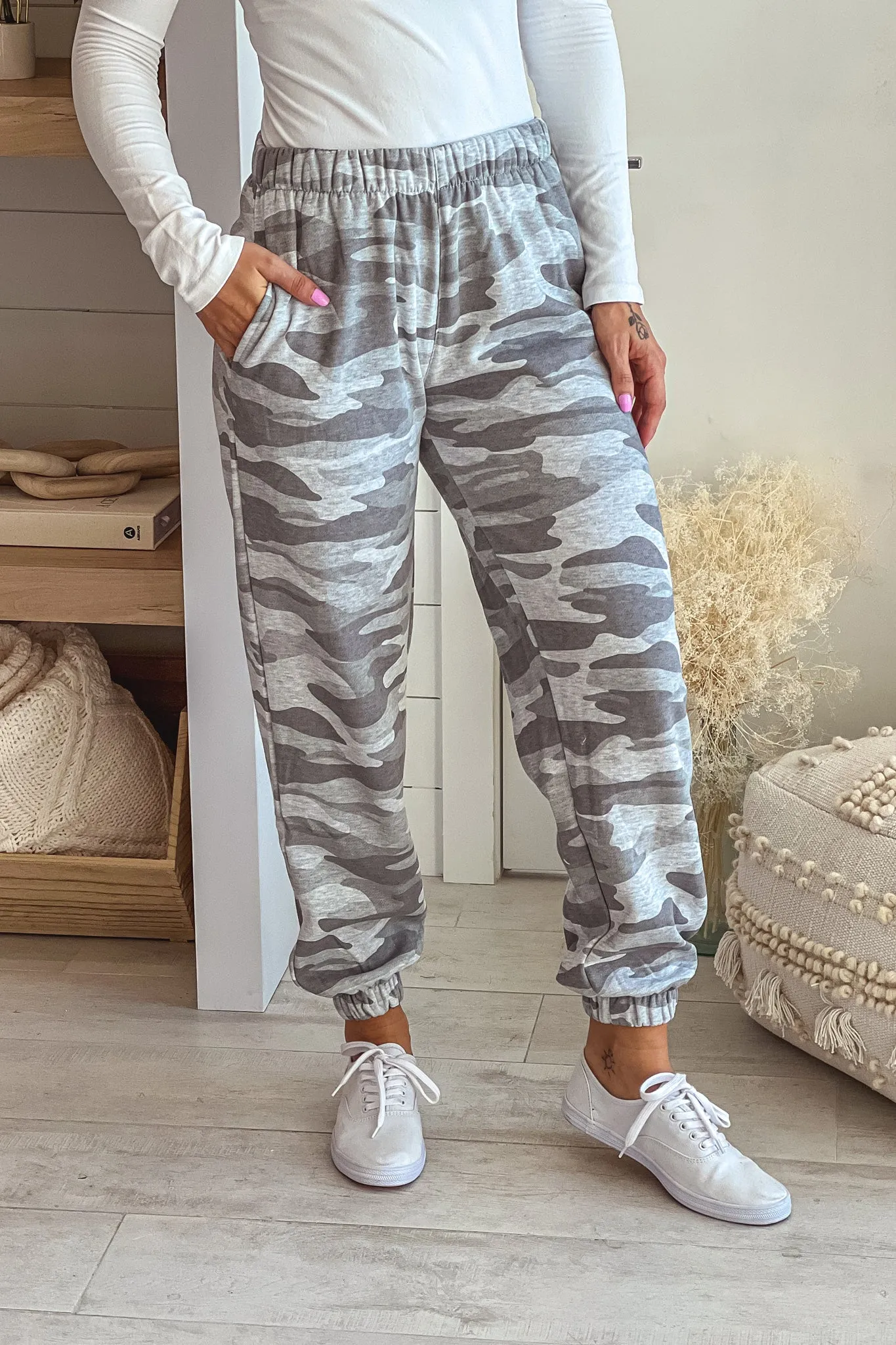 Light Gray Camo Joggers