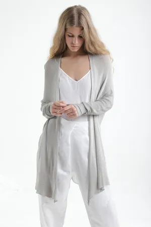 Light Gray Meza Bamboo Cardigan