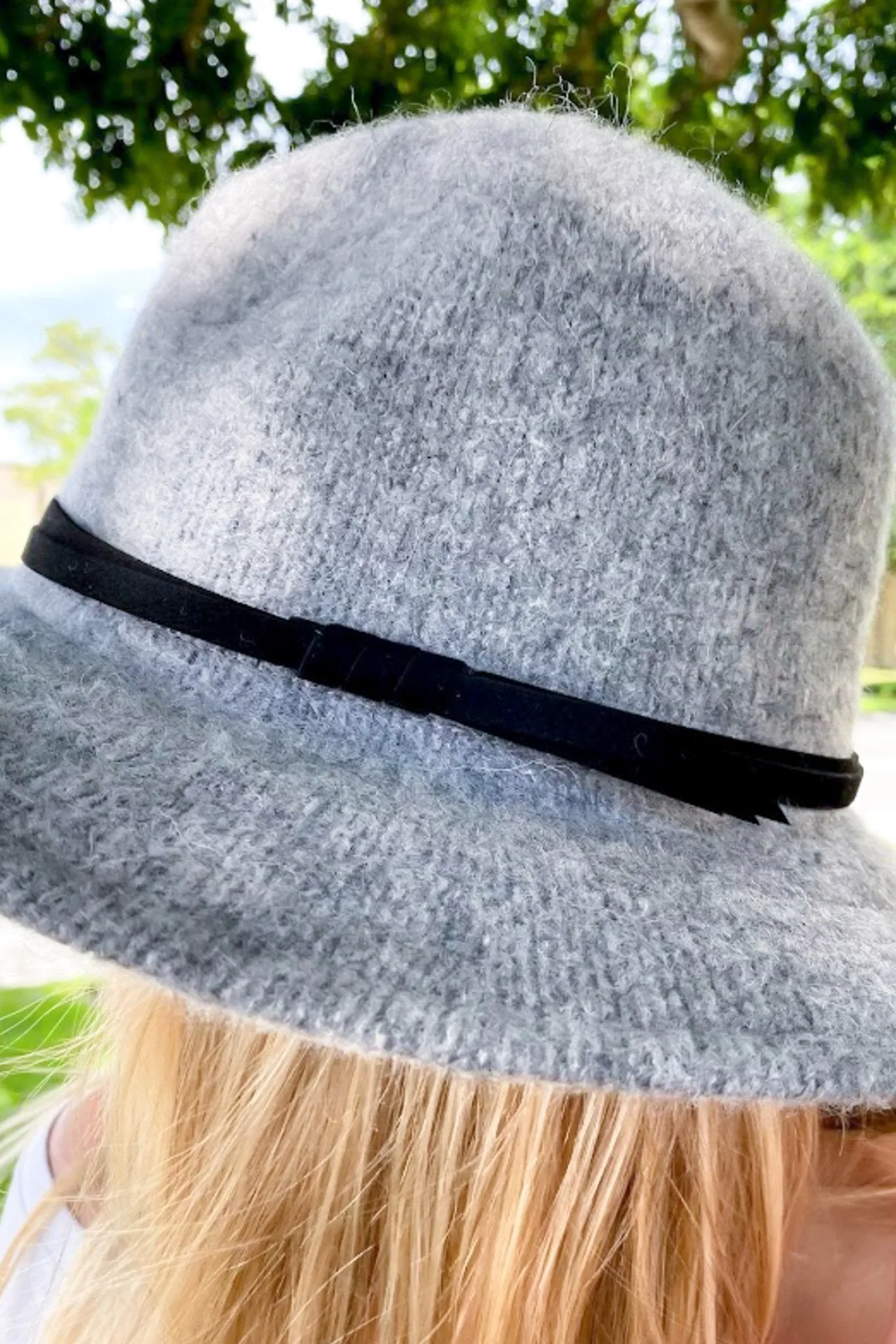 Light Gray Wool Panama Hat