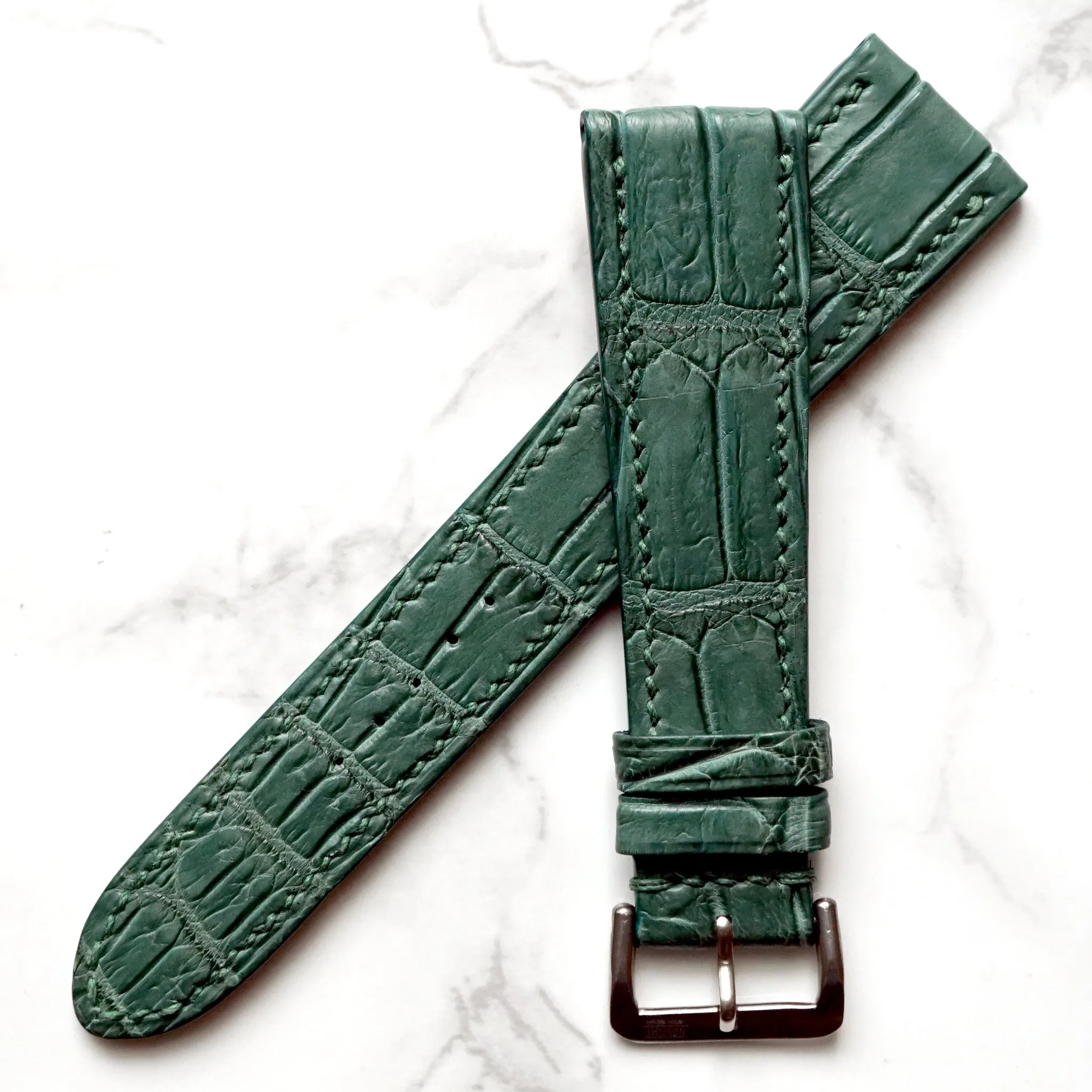 LIGHT GREEN CUSTOM MADE CROCODILE STRAP