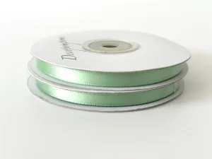 Light Green double sided satin ribbon roll - 25m - 6mm /  12mm - high quality gift wrap or craft