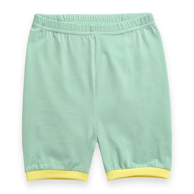 Light Green Macaron Short Sleeve Pajamas