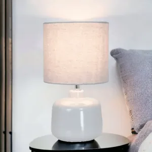 Light Grey Ceramic Table Lamp