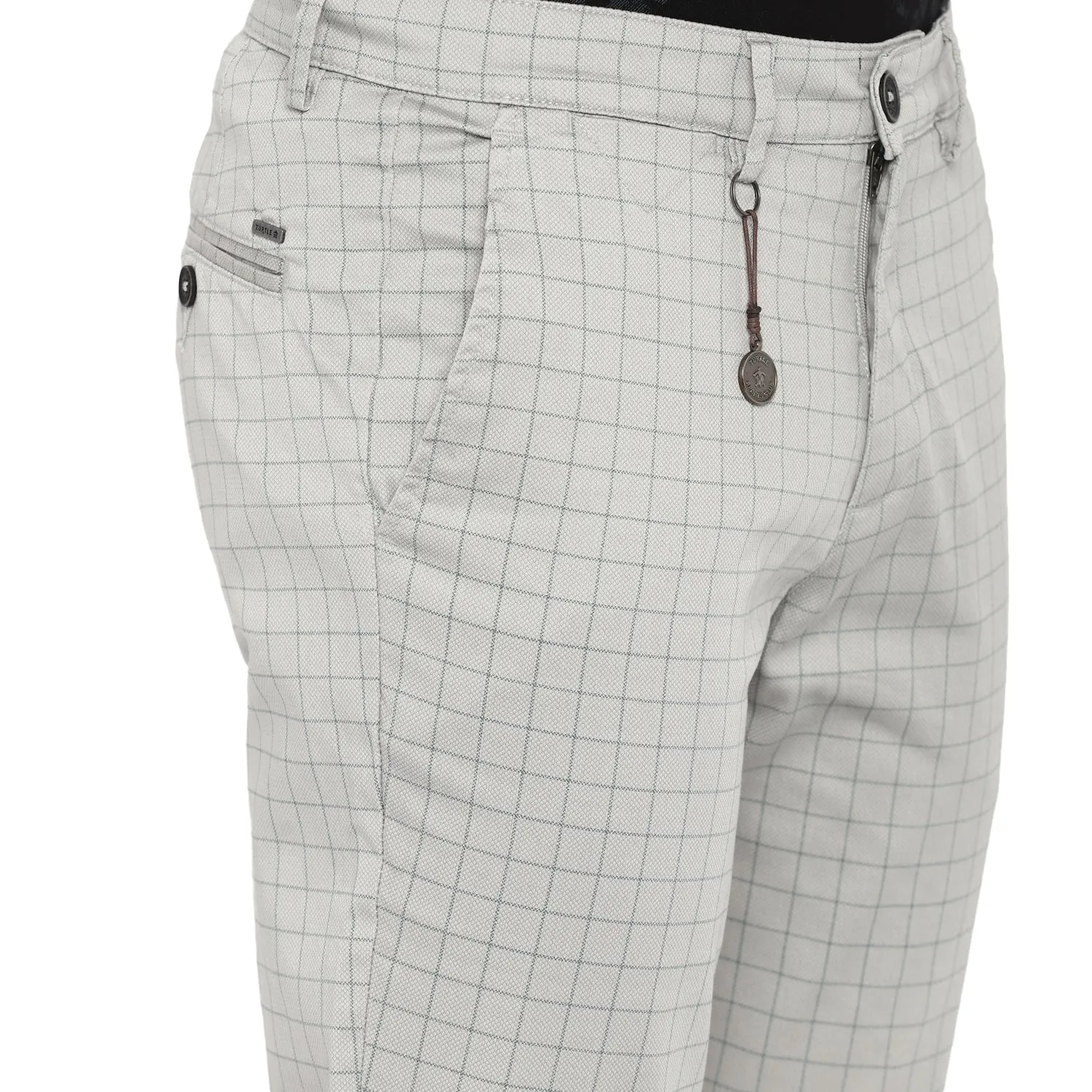 Light Grey Checked Ultra Slim Fit Trouser