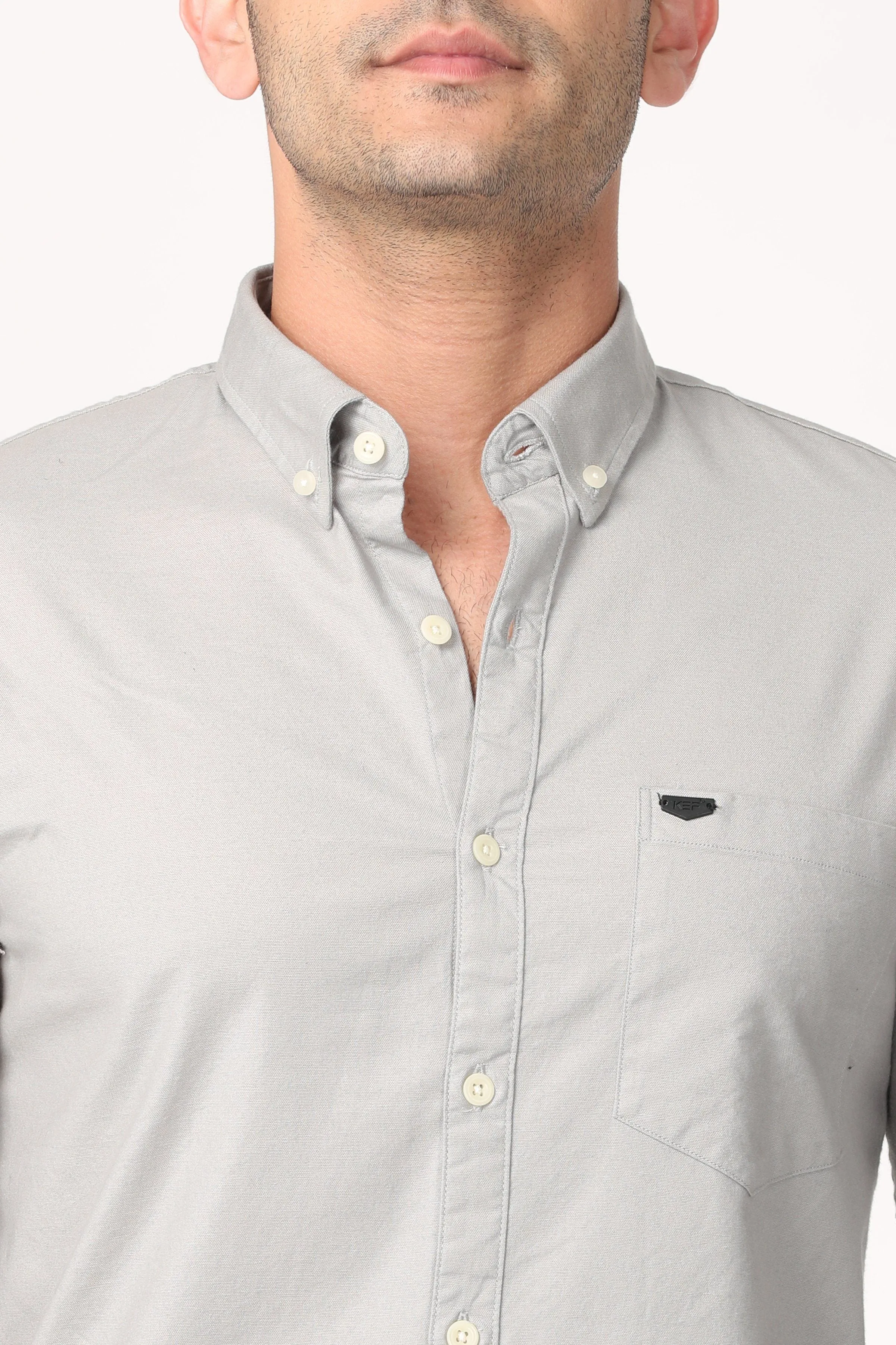 Light Grey Plain Shirt