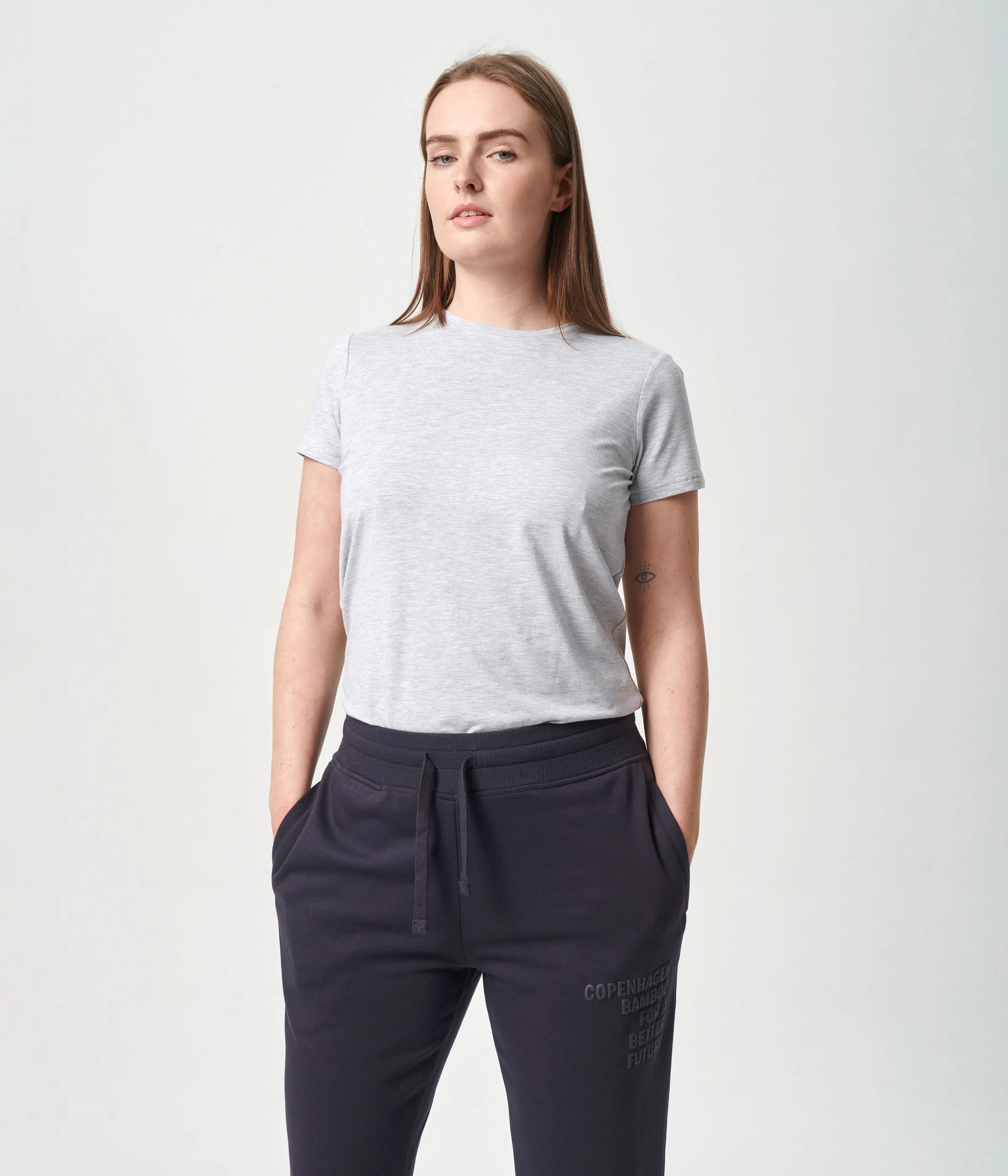 Light grey short sleeve bamboo T-shirt