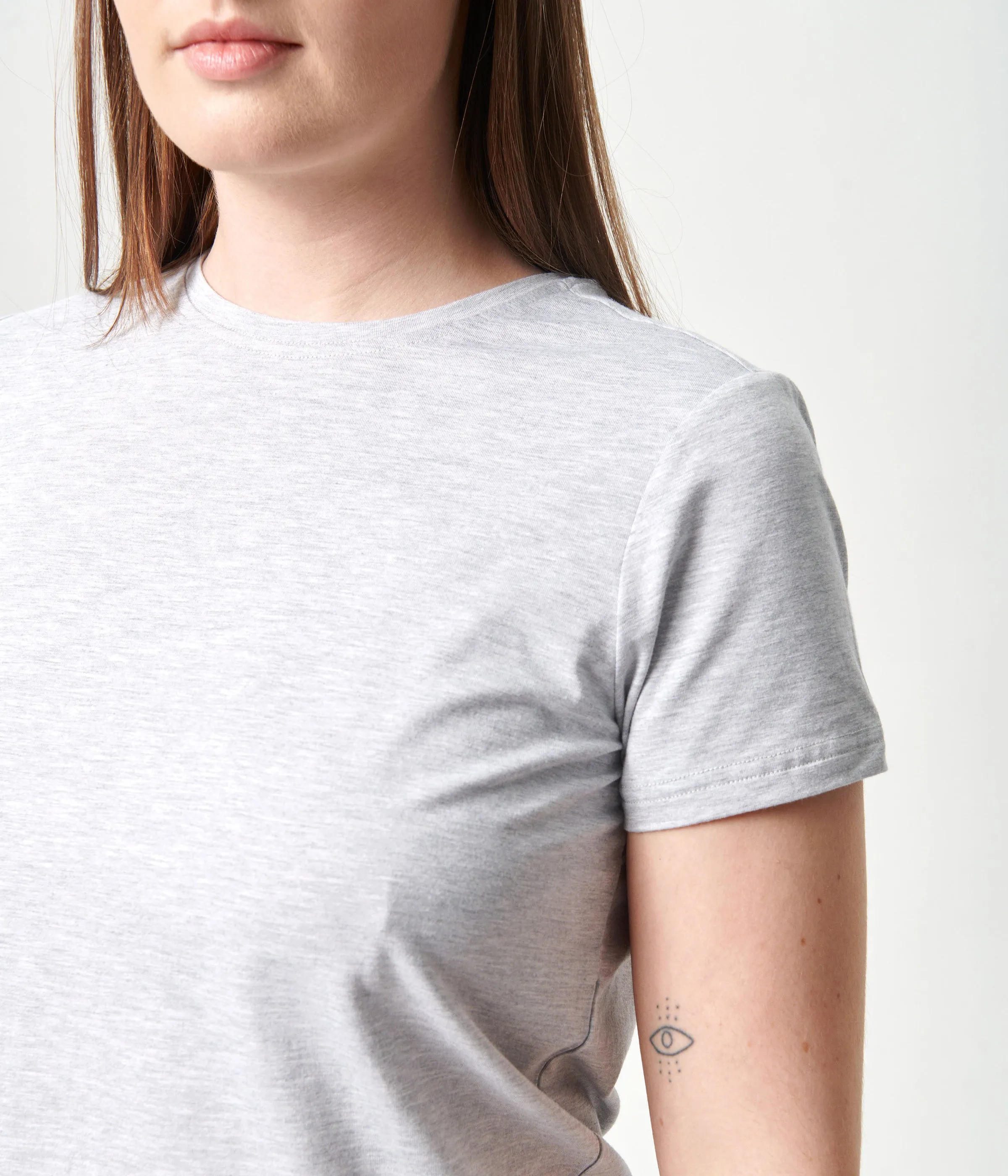 Light grey short sleeve bamboo T-shirt