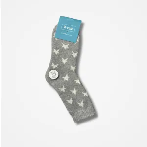 Light grey wool blend sock