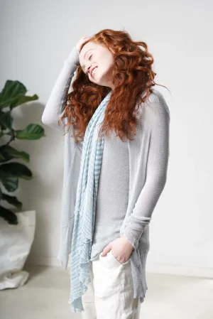 Light Pas Bamboo Cardigan - Silver Aqua