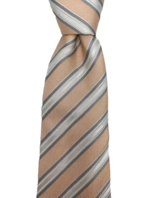 Light Peach & White Striped Men's Tie