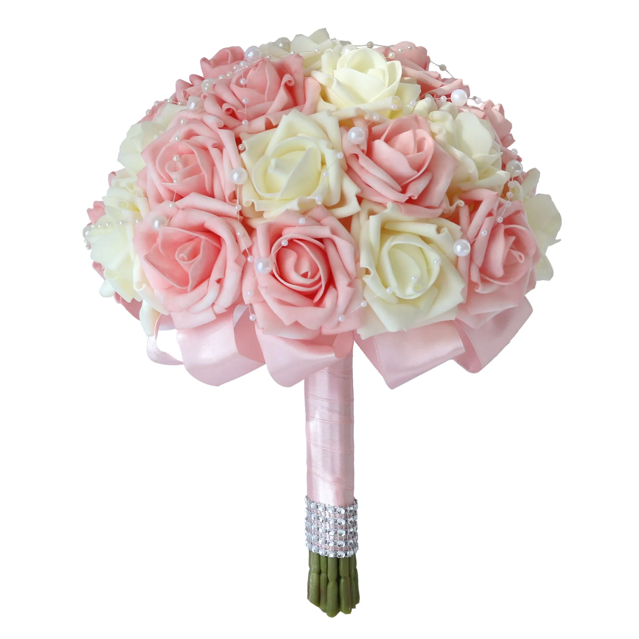 Light Pink and Ivory Flower Bridal Bouquet