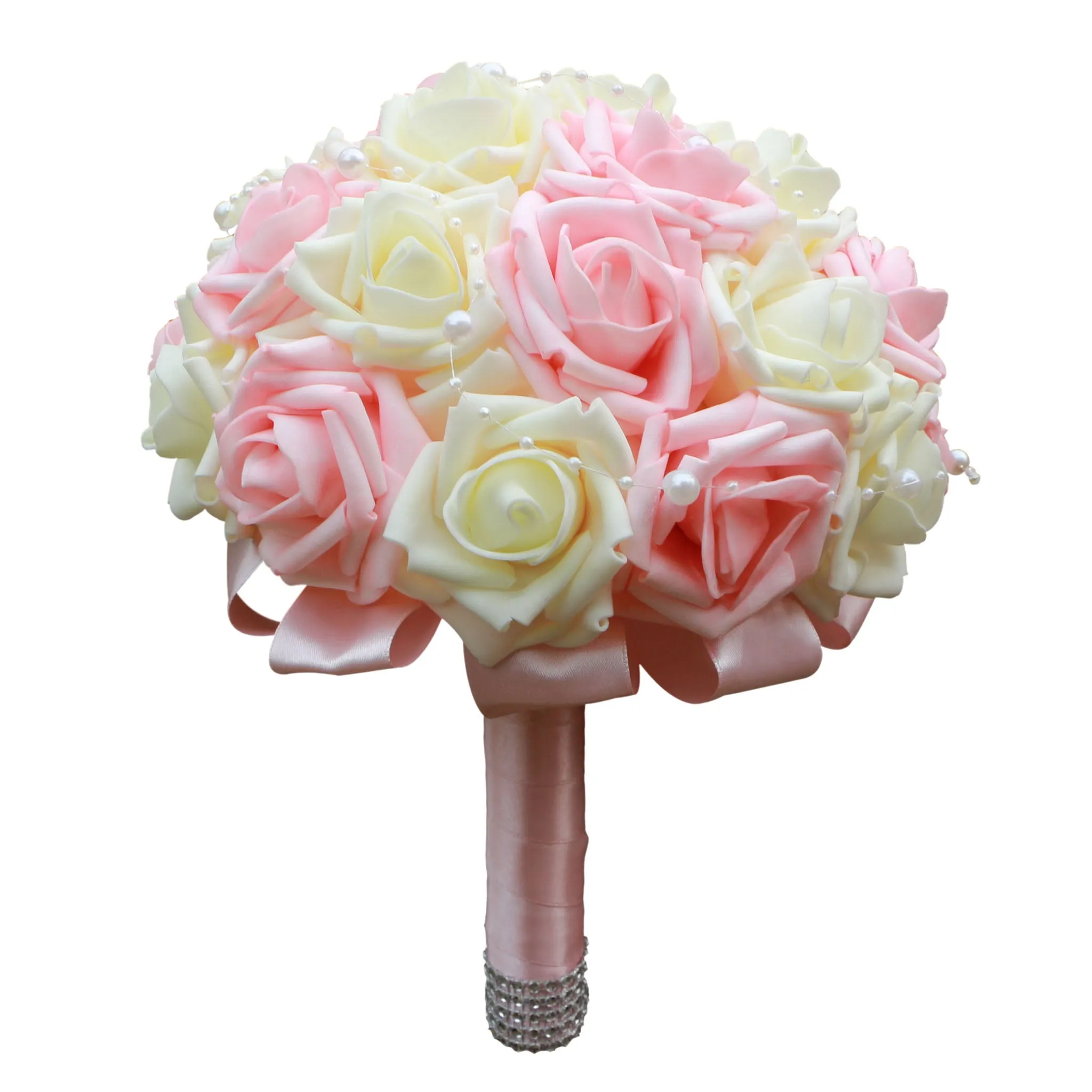 Light Pink and Ivory Flower Bridal Bouquet