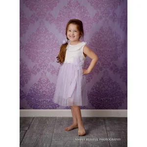 Light Purple Damask Printed Backdrop