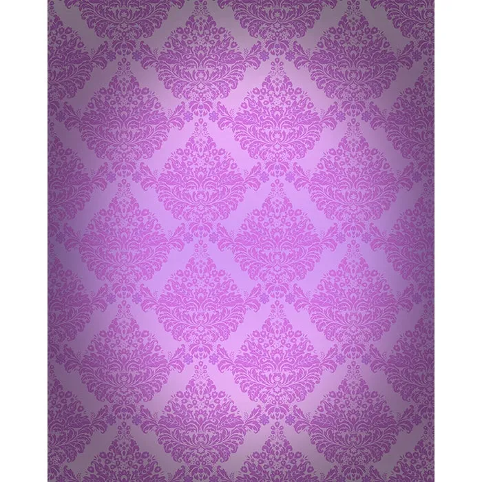 Light Purple Damask Printed Backdrop