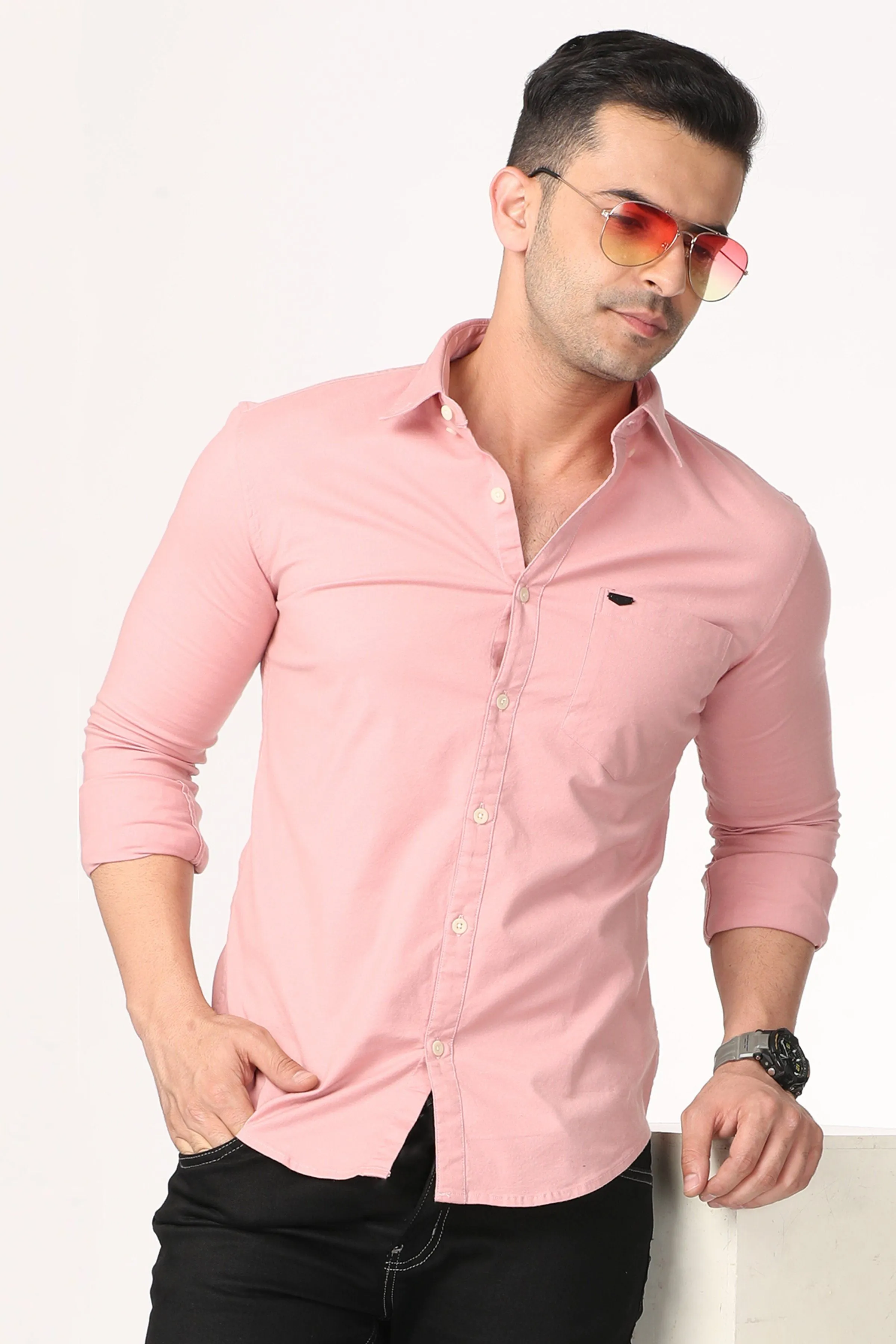 Light Rose Plain Shirt