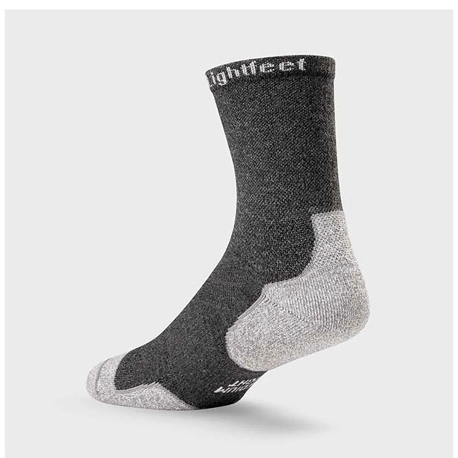 Lightfeet Evolution Half Crew Trail Run Socks (Dark Grey)