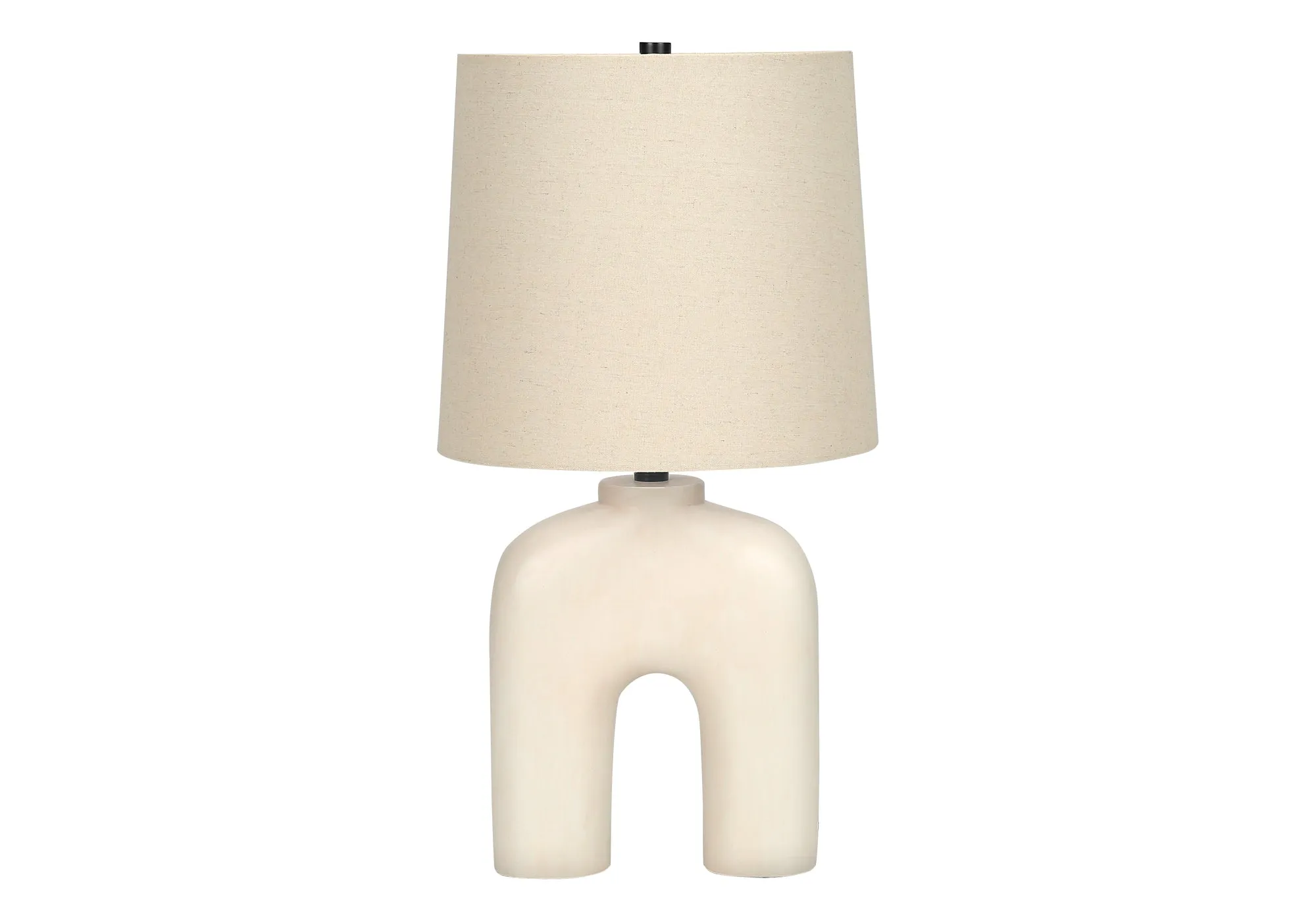 Lighting, 25"h, Table Lamp, Cream Resin, Beige Shade, Modern