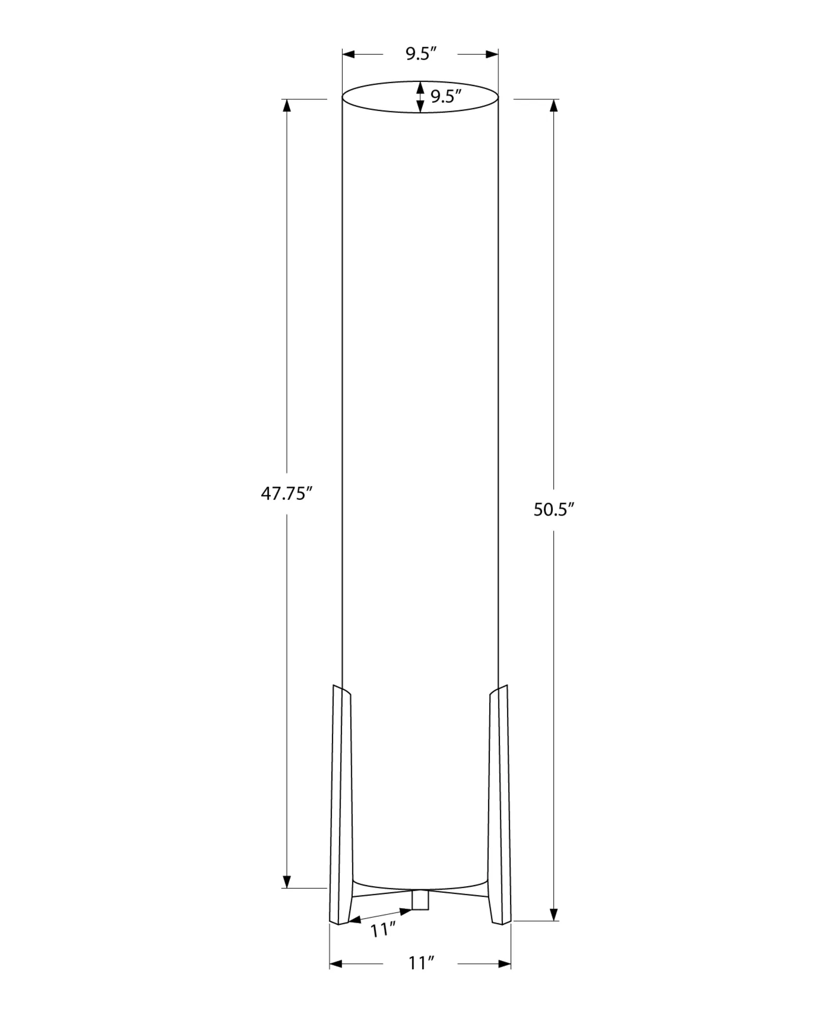 Lighting, 50"h, Floor Lamp, Brown Wood Look, Ivory / Cream Shade, Contemporary