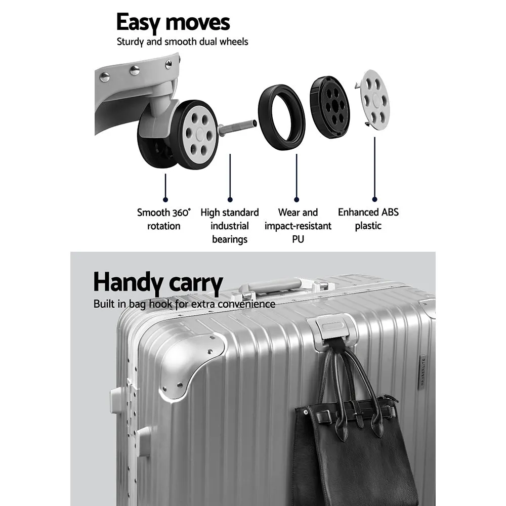 Lightweight 28" Aluminum Luggage w/ TSA Lock Wanderlite