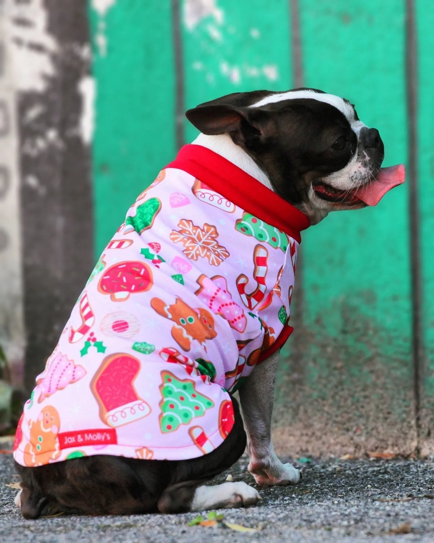 Lightweight Christmas Cookie Dog Pajamas