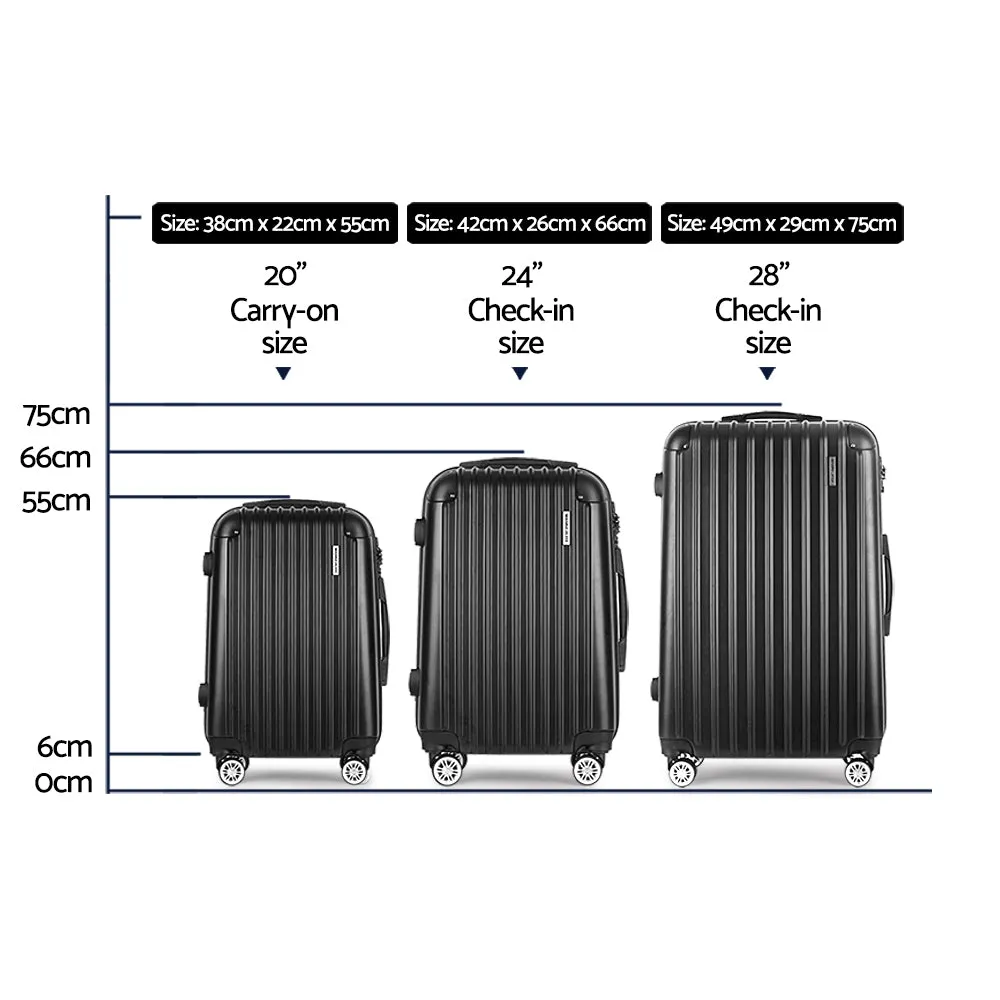 Lightweight Hard Case Luggage & Organisers Set - Wanderlite