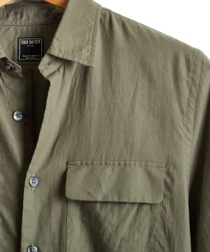 Lightweight Italian Military Shirt in Sage