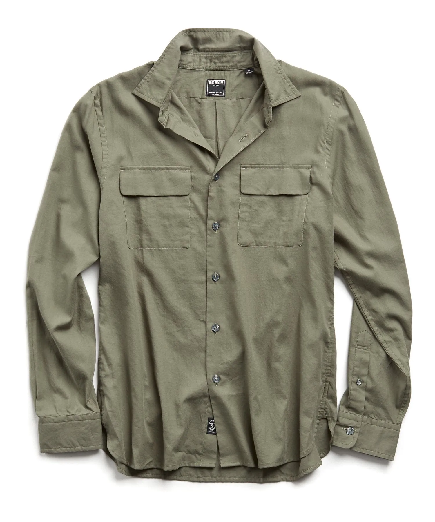 Lightweight Italian Military Shirt in Sage