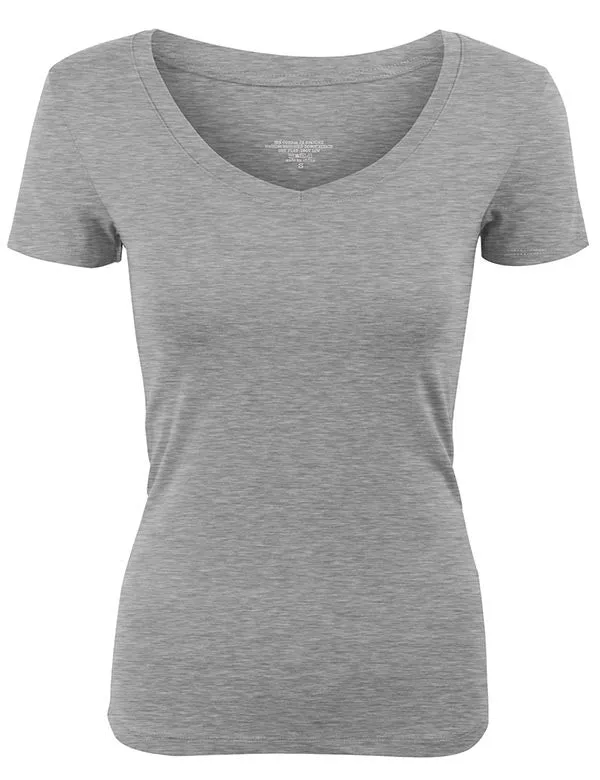 Lightweight Short Sleeve V Neck T Shirt with Comfortable Stretch