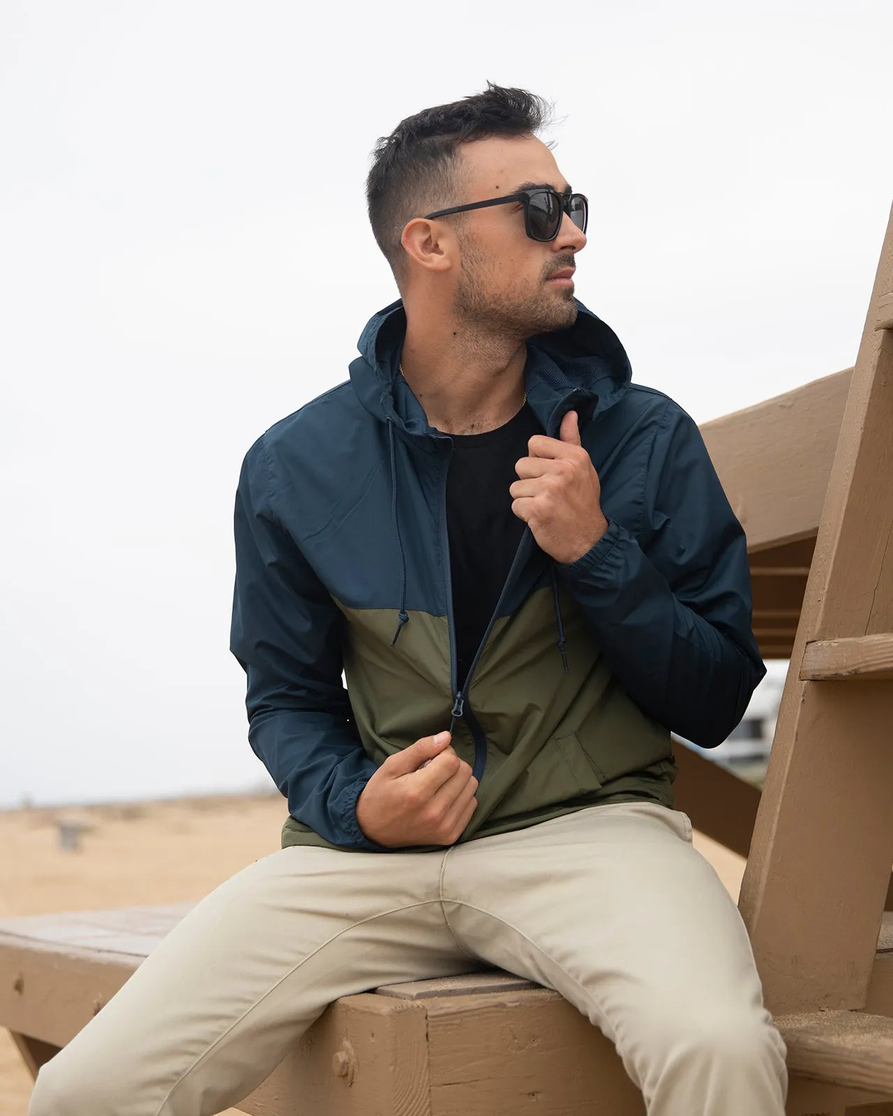 Lightweight Windbreaker Full-Zip Jacket