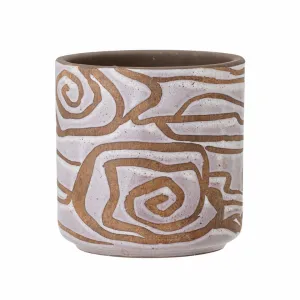 Lija Deco Flowerpot, White, Terracotta