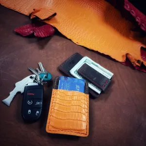 Lil' Hefe Handcrafted Orange Alligator Leather Wallet