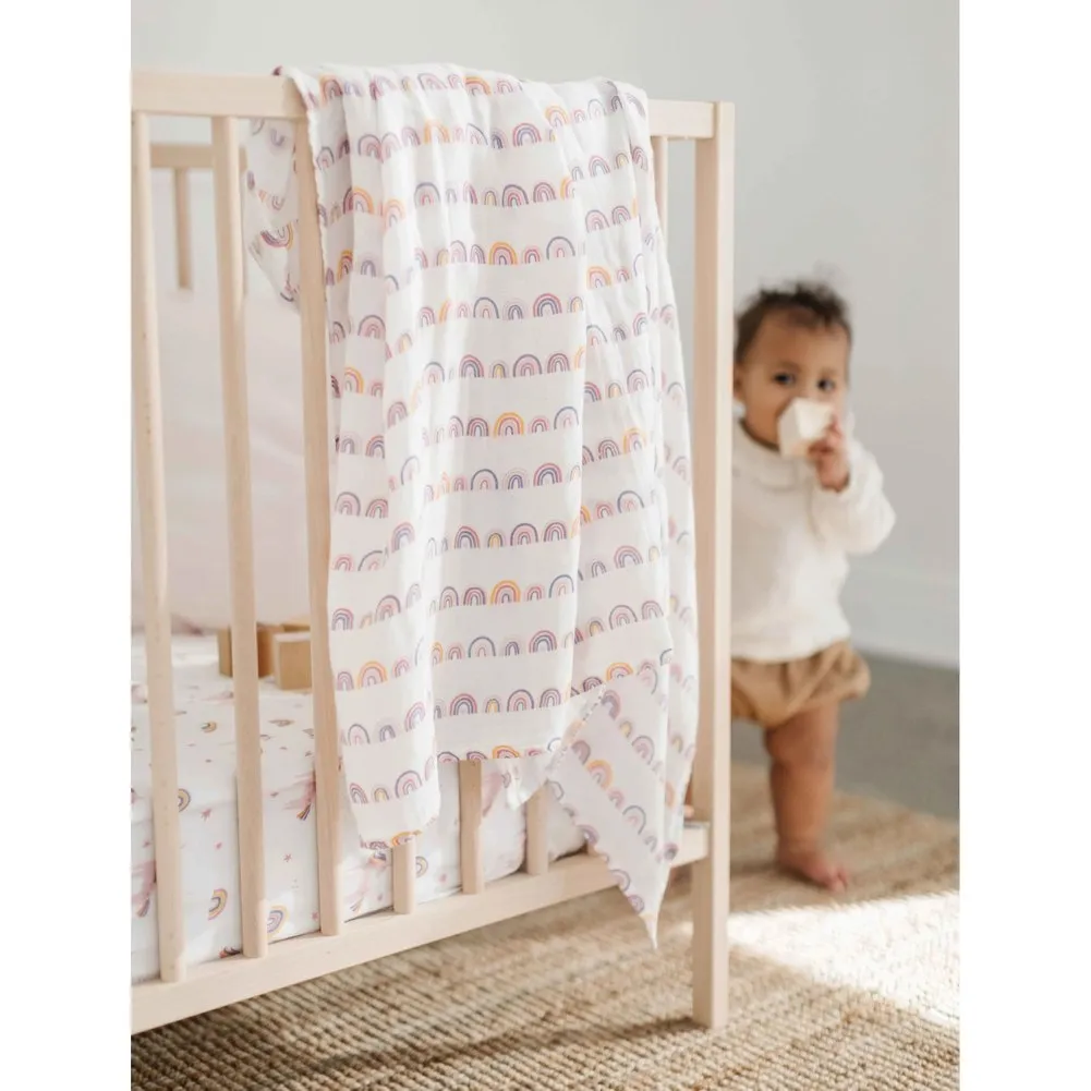 Lil North Bamboo and Cotton Blend Muslin Swaddle Blanket