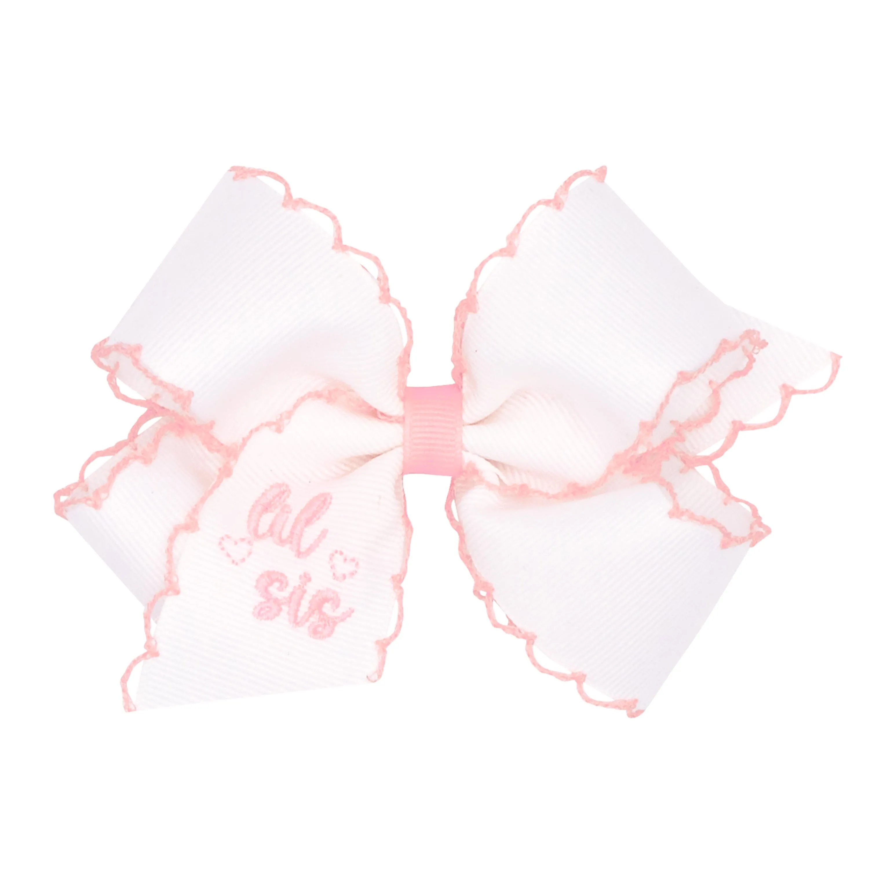 Lil Sis Script Moonstitch Bow - Medium