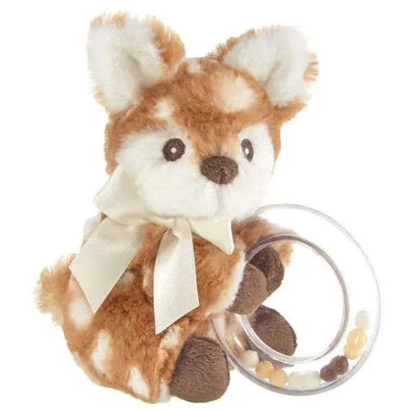 Lil' Willow Fawn Shaker Toy Ring Rattles - 6 Pack