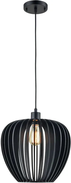 Lila 1 Light Pendant In Matte Black