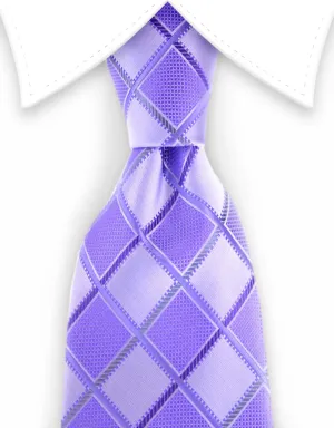 Lilac & Purple Diamond Necktie