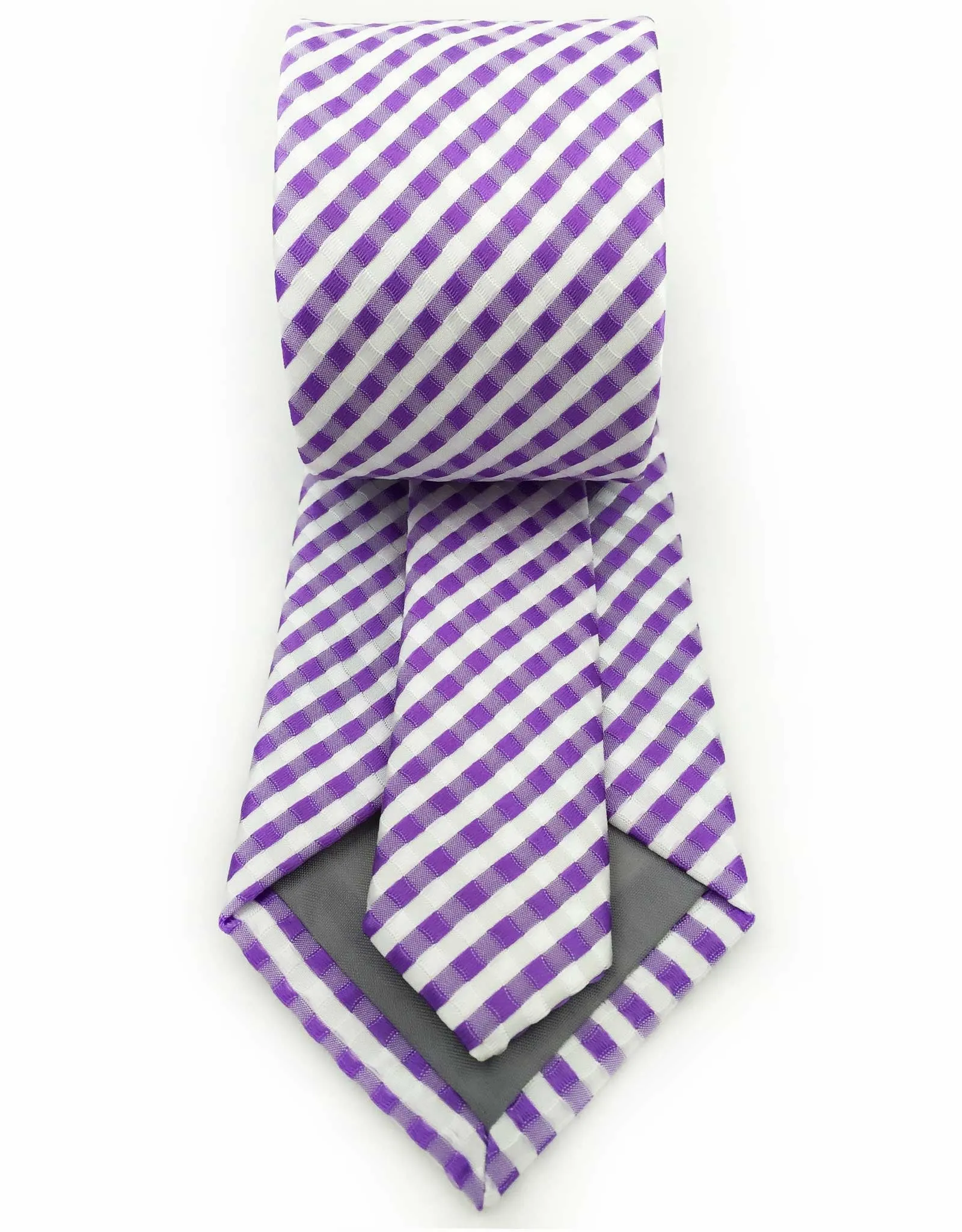 Lilac & White Seersucker Tie