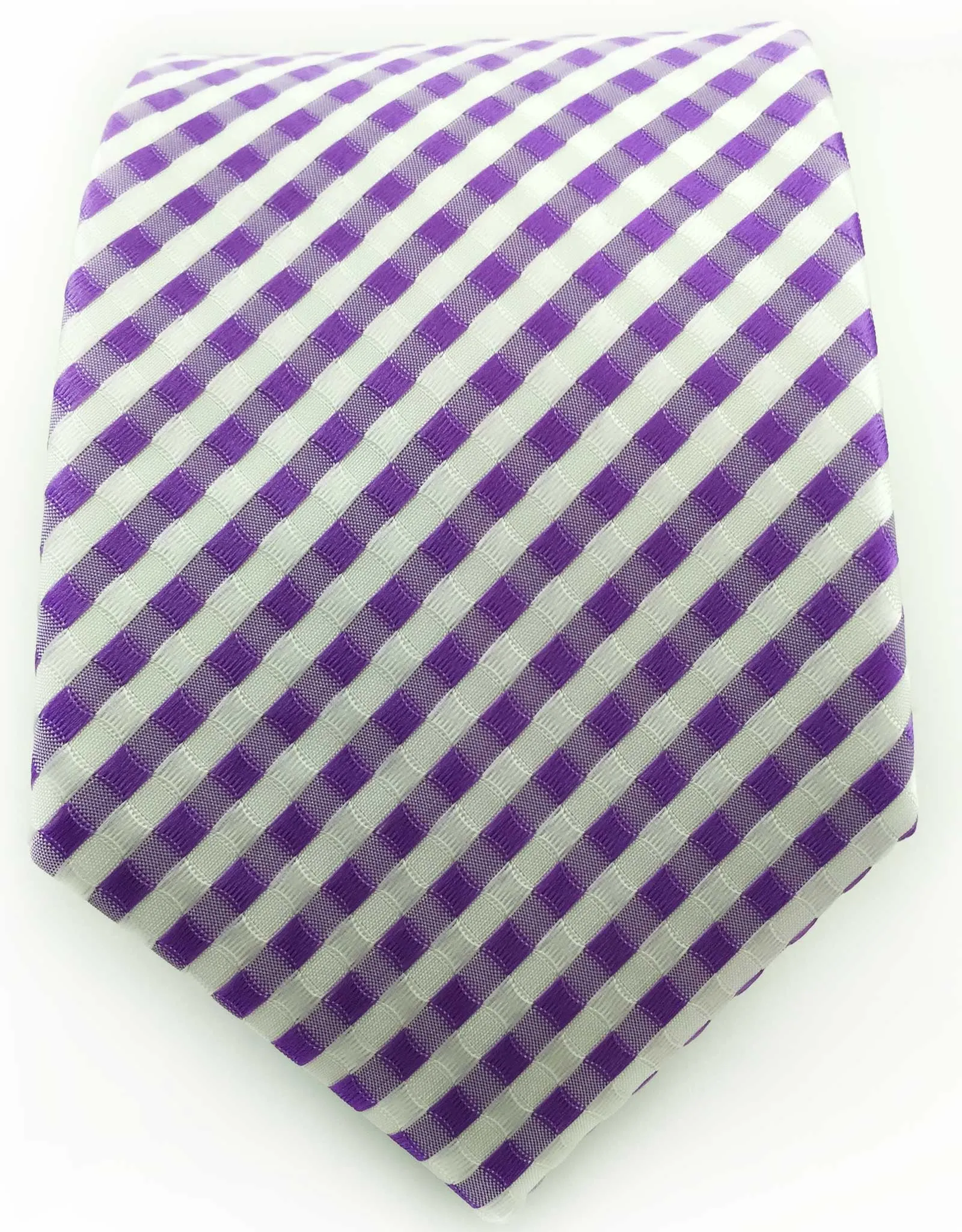 Lilac & White Seersucker Tie