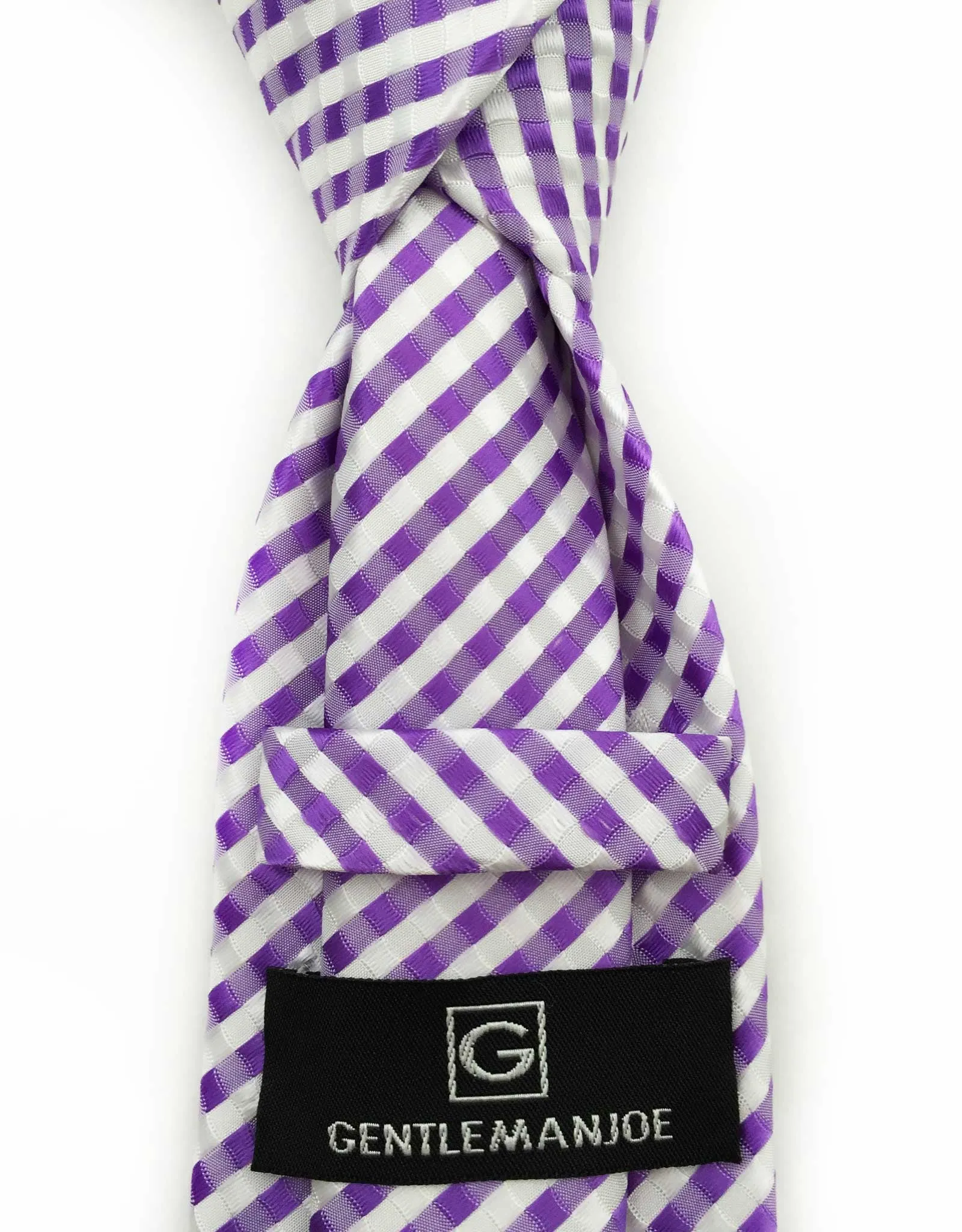 Lilac & White Seersucker Tie