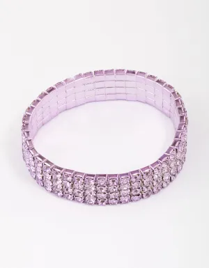 Lilac Stone Bling Stretch Bracelet