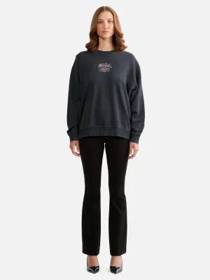 LILLY OVERSIZED SWEAT RACER | Vintage Black