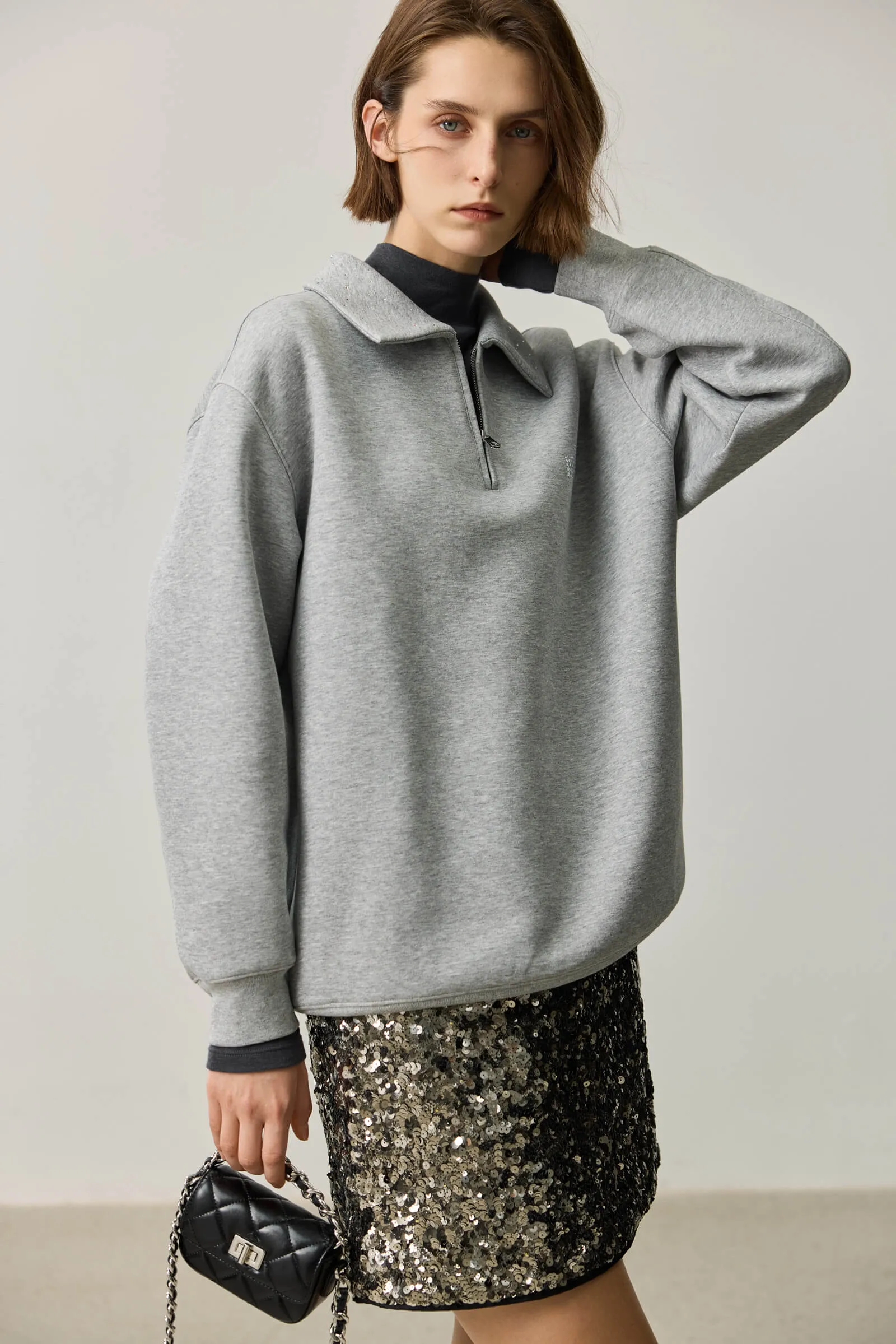 LILY Collegiate Polo Sweatshirt