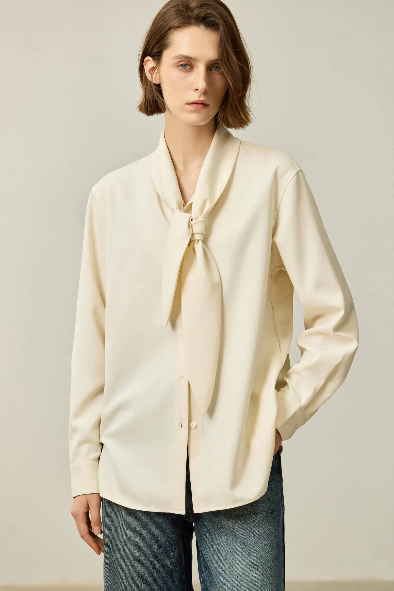 LILY Elegant Bow-Tie Blouse