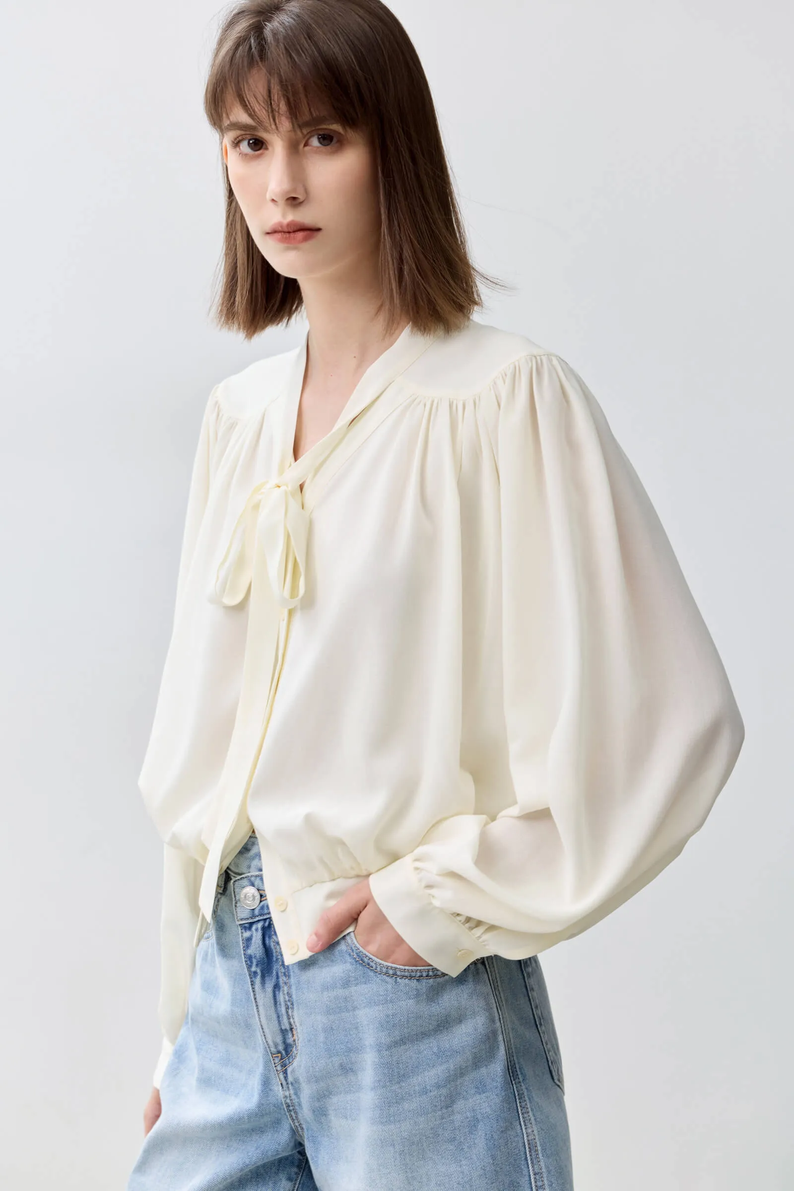 LILY Elegant Puff Sleeve Shirt