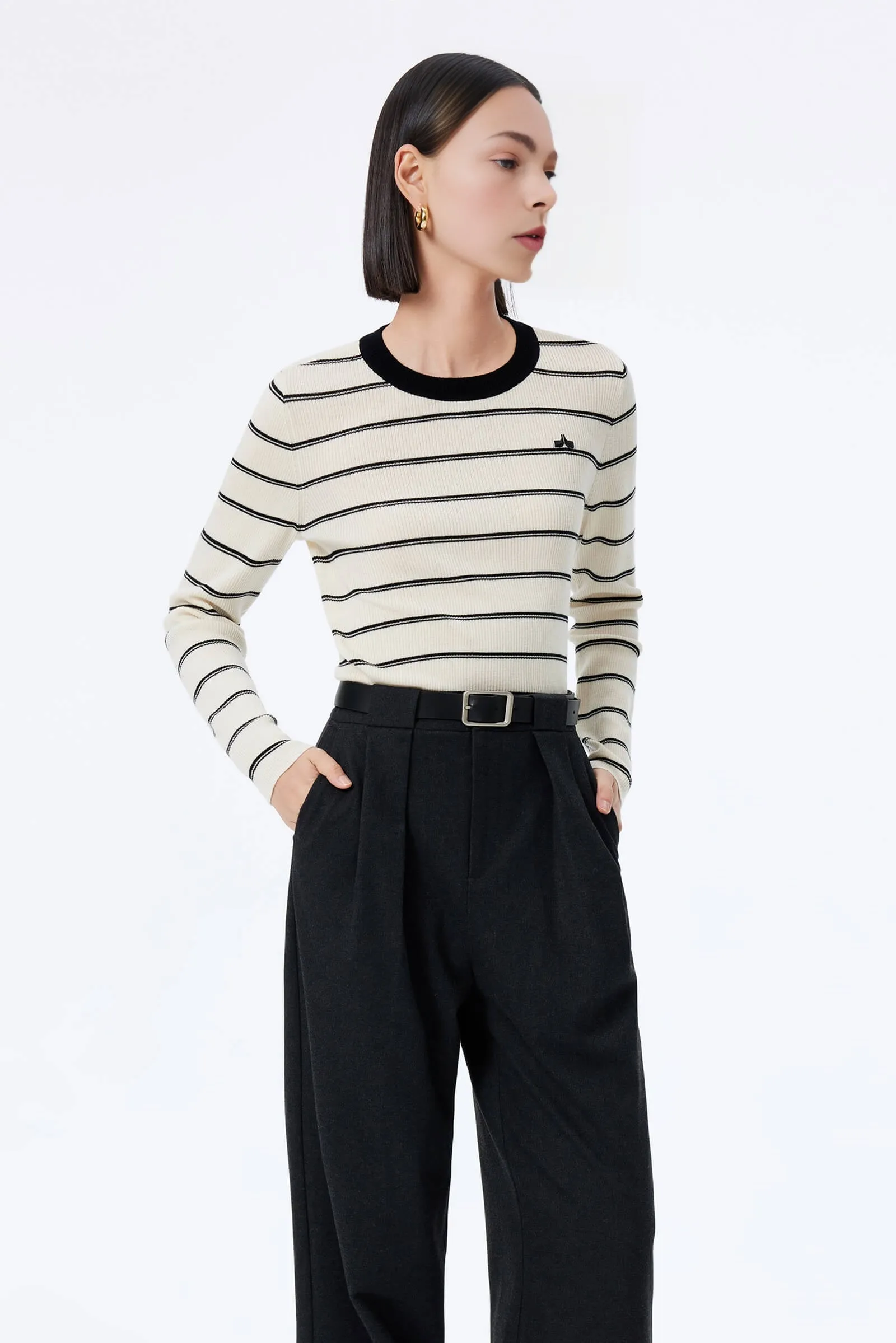 LILY Machine-Washable All-Wool Long-Sleeve Sweater