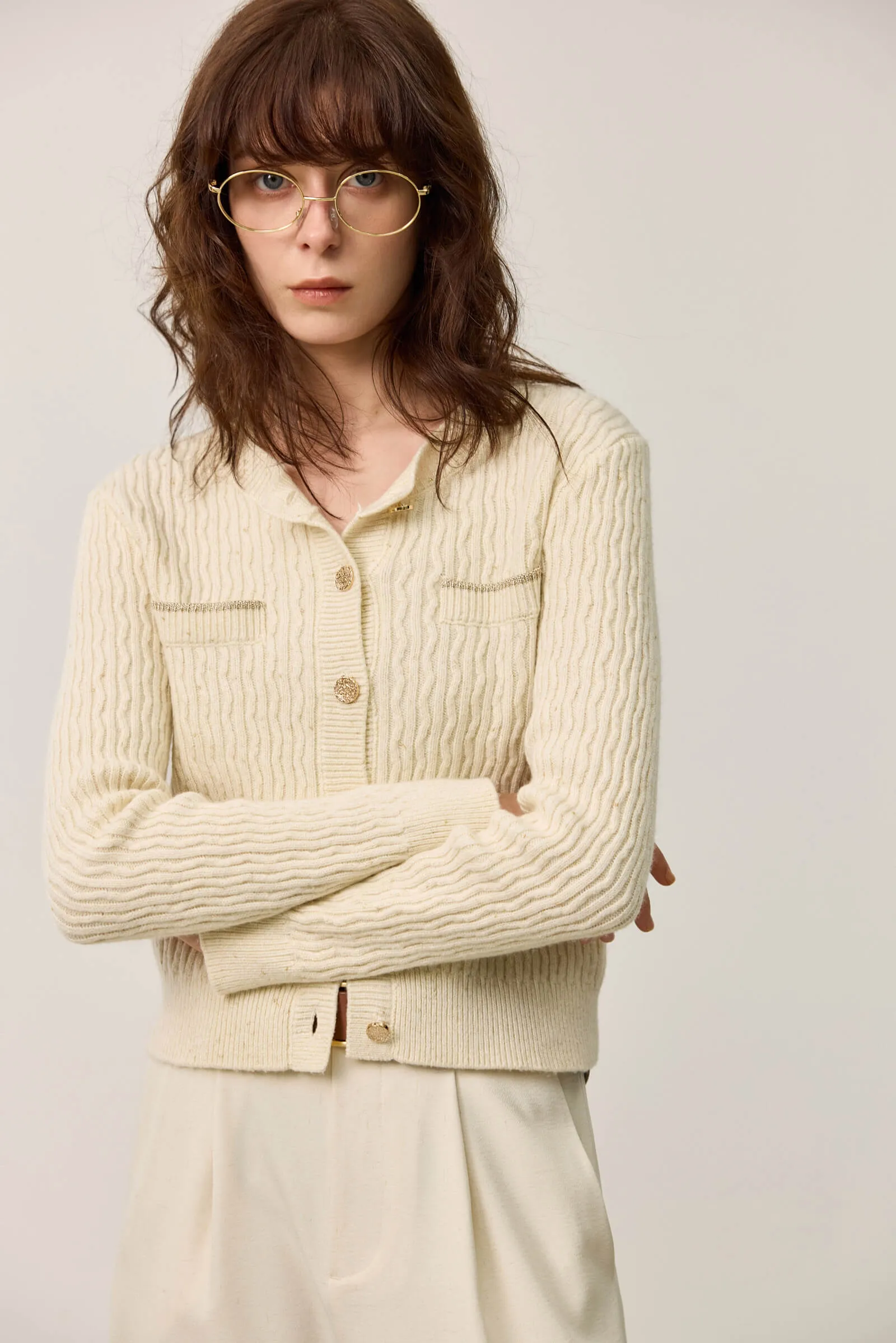 LILY Merino Wool Knit Cardigan