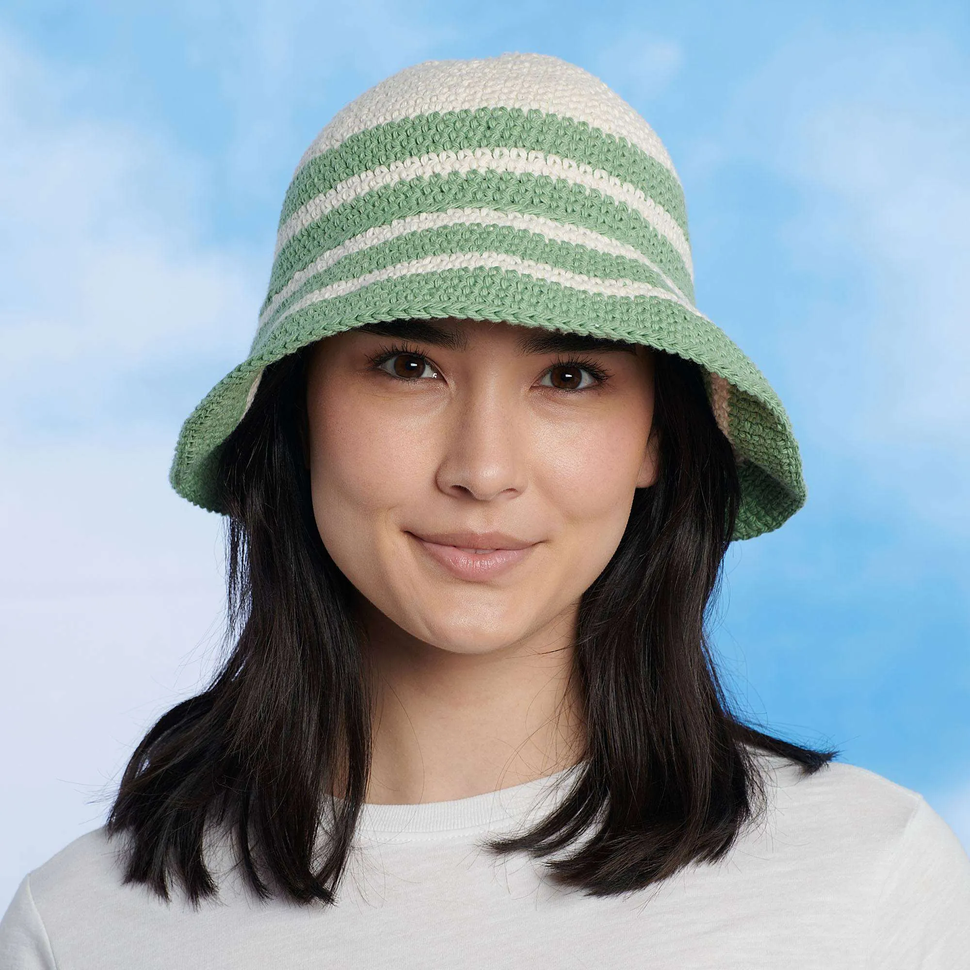 Lily Summer Stripes Crochet Bucket Hat