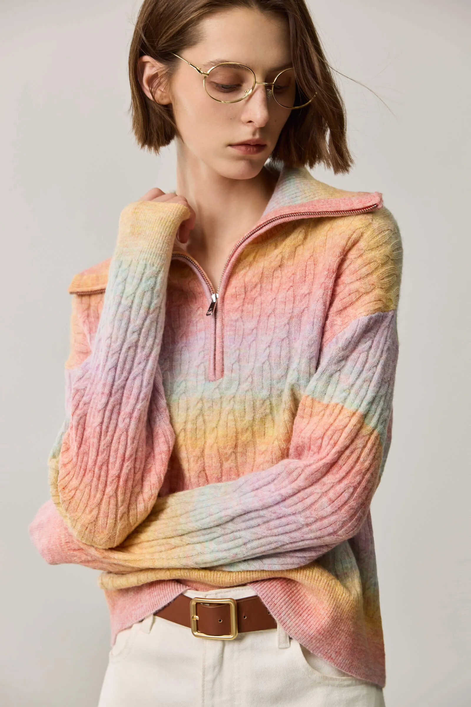 LILY Wool-Blend Striped Sweater